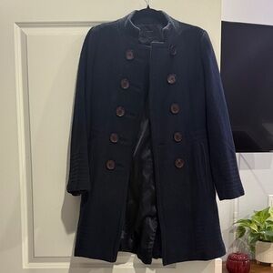 Awada- Tailored Dark Navy Pea Coat